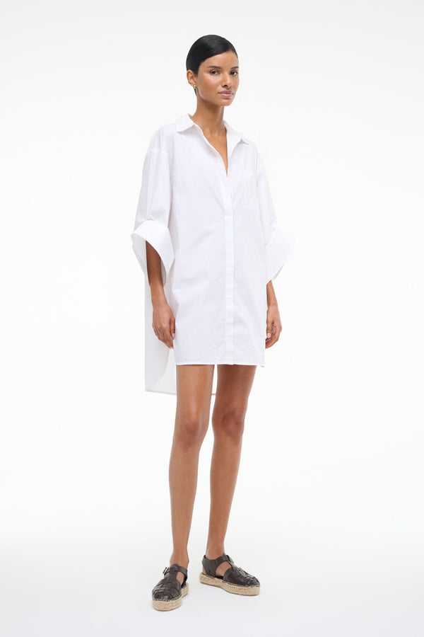 Staud NICO DRESS WHITE