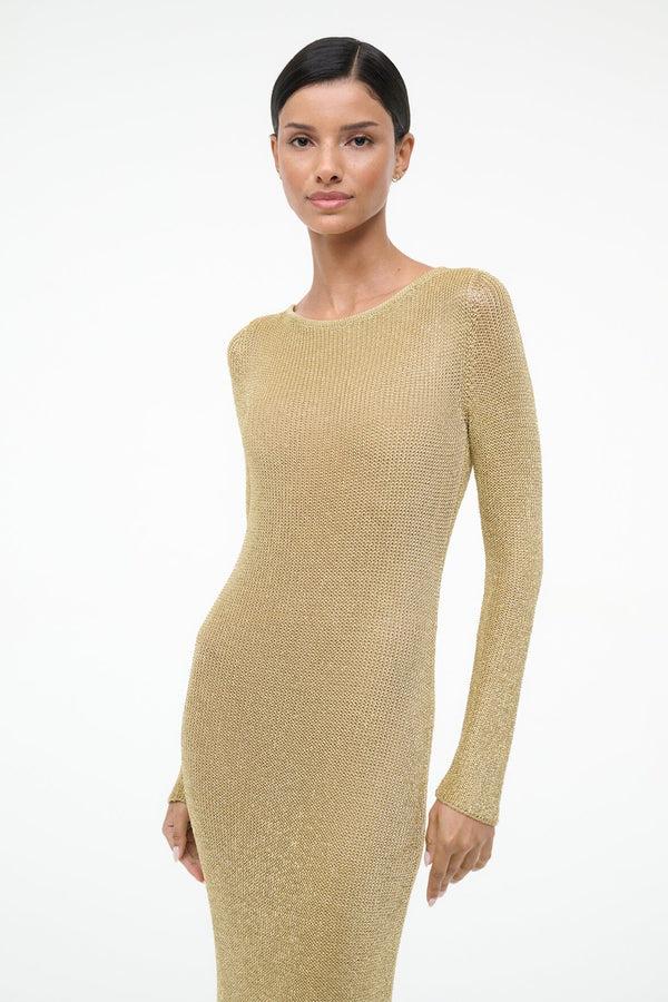 Staud NIKITTA DRESS GOLD