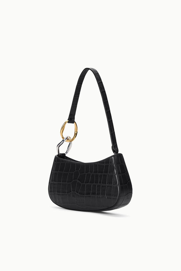 Staud OLLIE BAG BLACK CROCO