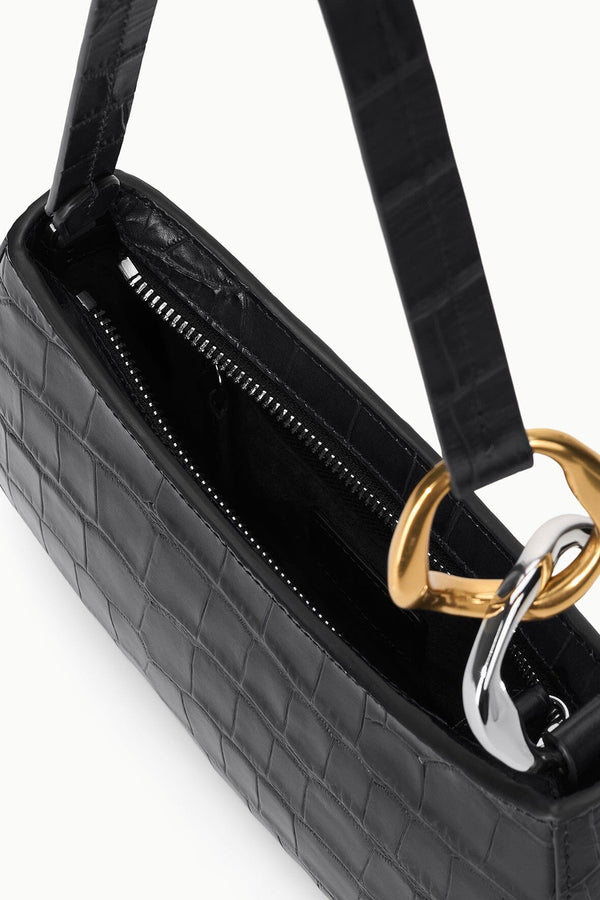 Staud OLLIE BAG BLACK CROCO
