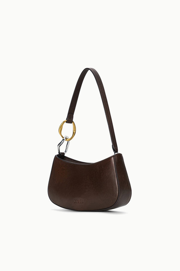 Staud OLLIE BAG ESPRESSO DISTRESSED