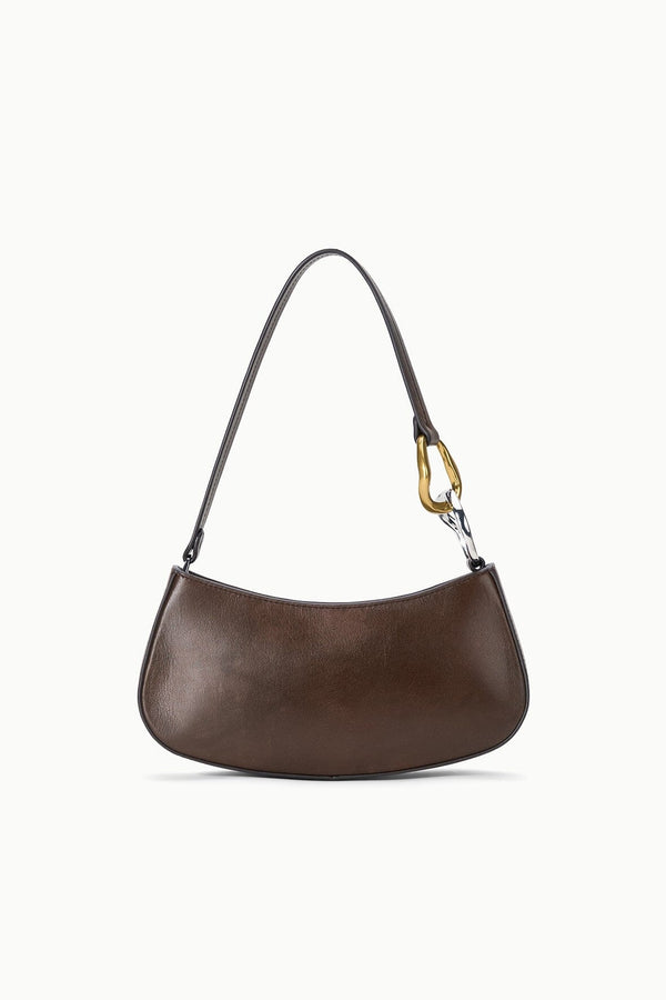 staud OLLIE BAG ESPRESSO DISTRESSED