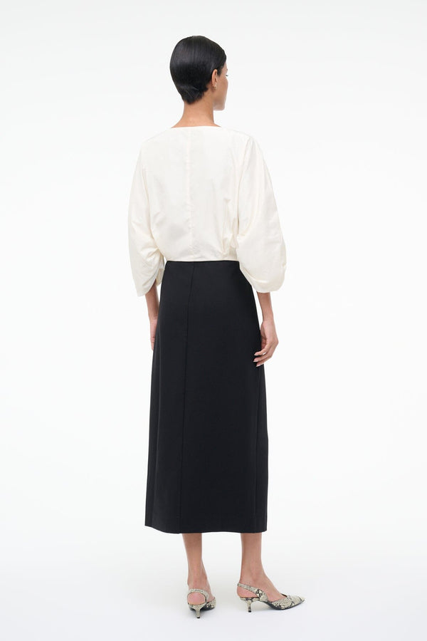 Staud ORION DRESS IVORY BLACK