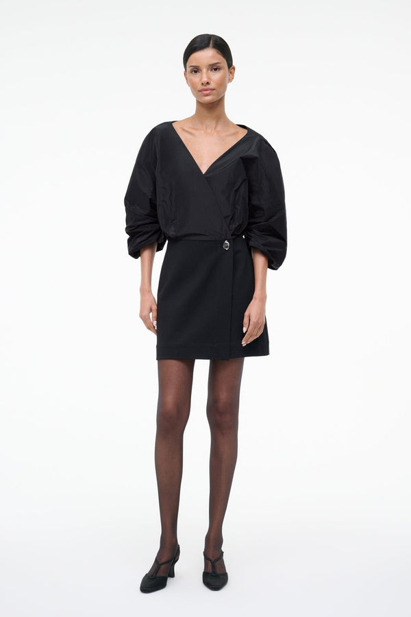 staud ORION MINI DRESS BLACK
