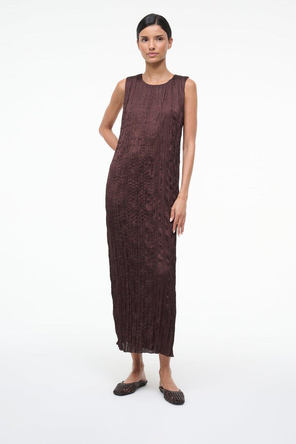 Staud OTTO FLAT MULE ESPRESSO KNOTTED