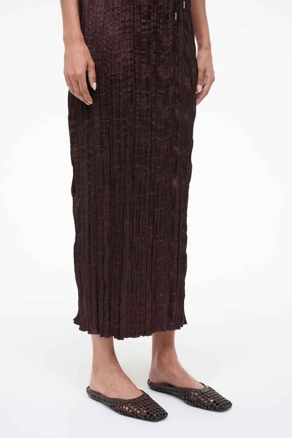 Staud OTTO FLAT MULE ESPRESSO KNOTTED