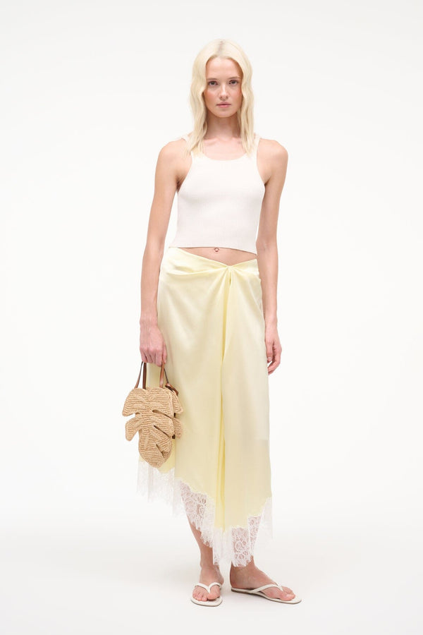 Staud PALM RAFFIA BAG NATURAL TAN