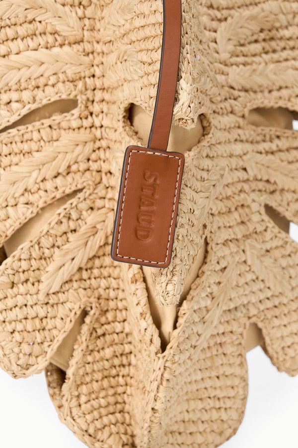 Staud PALM RAFFIA BAG NATURAL TAN