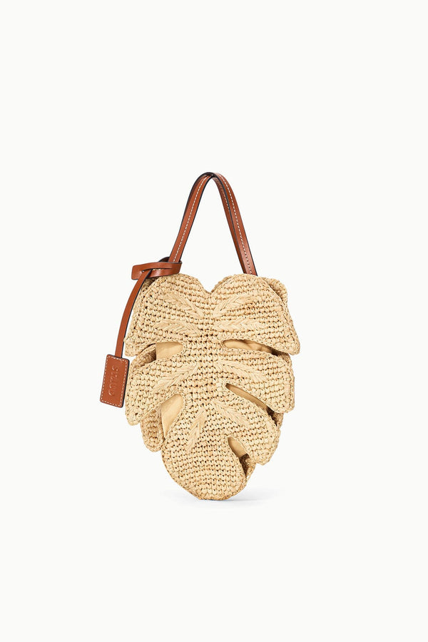 staud PALM RAFFIA BAG NATURAL TAN