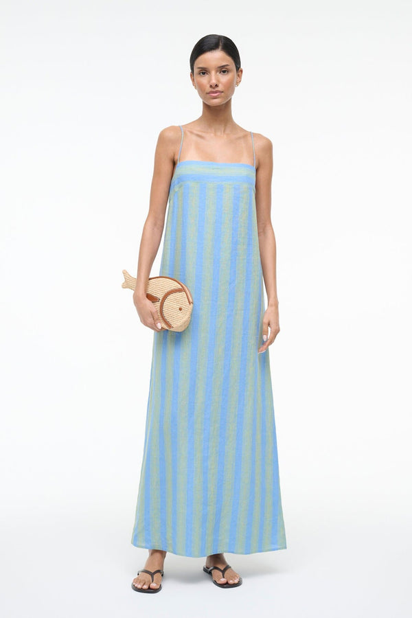 Staud PESCE RAFFIA CLUTCH NATURAL TAN