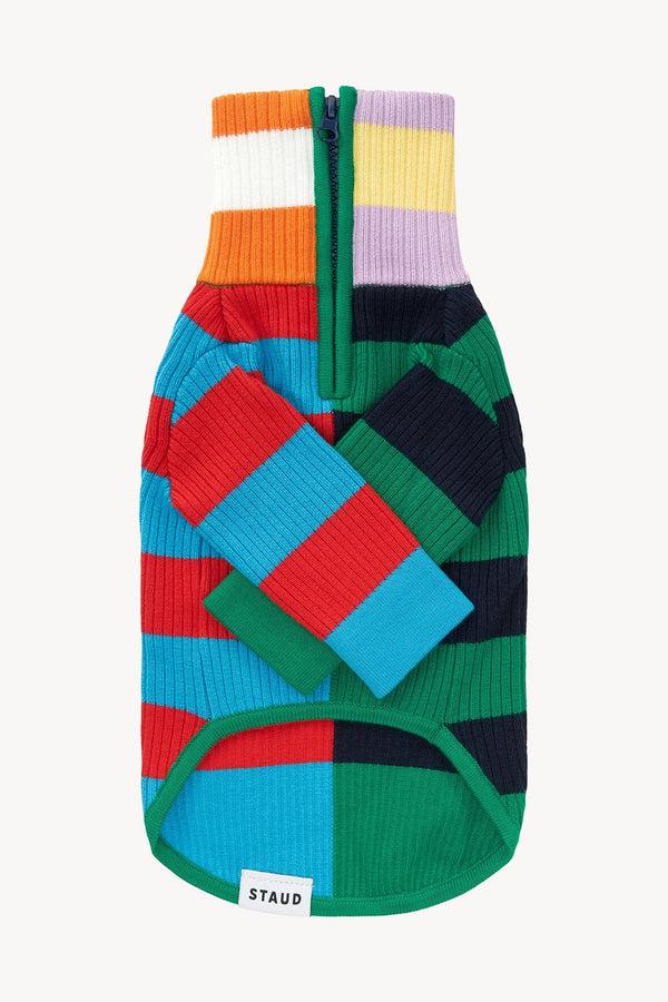 Staud PET HAMPTON SWEATER CABANA STRIPE MULTI