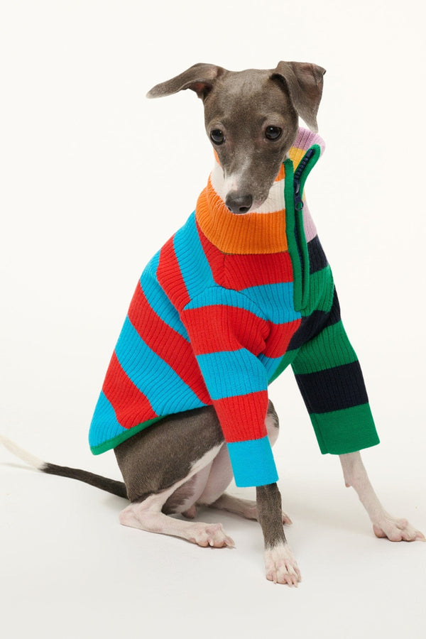 Staud PET HAMPTON SWEATER CABANA STRIPE MULTI