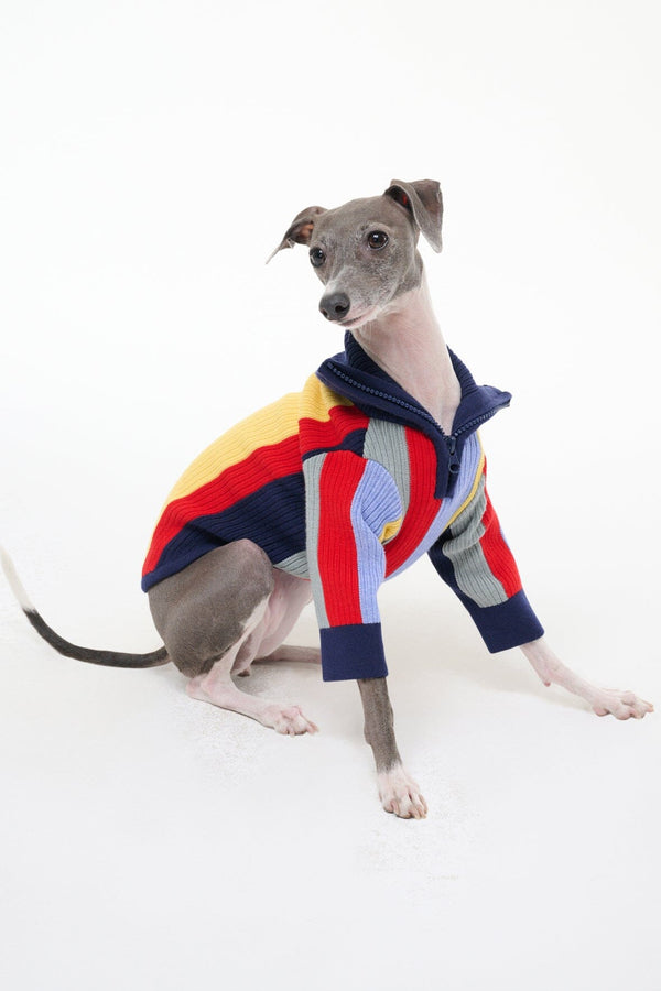 staud PET HAMPTON SWEATER MARKET STRIPE