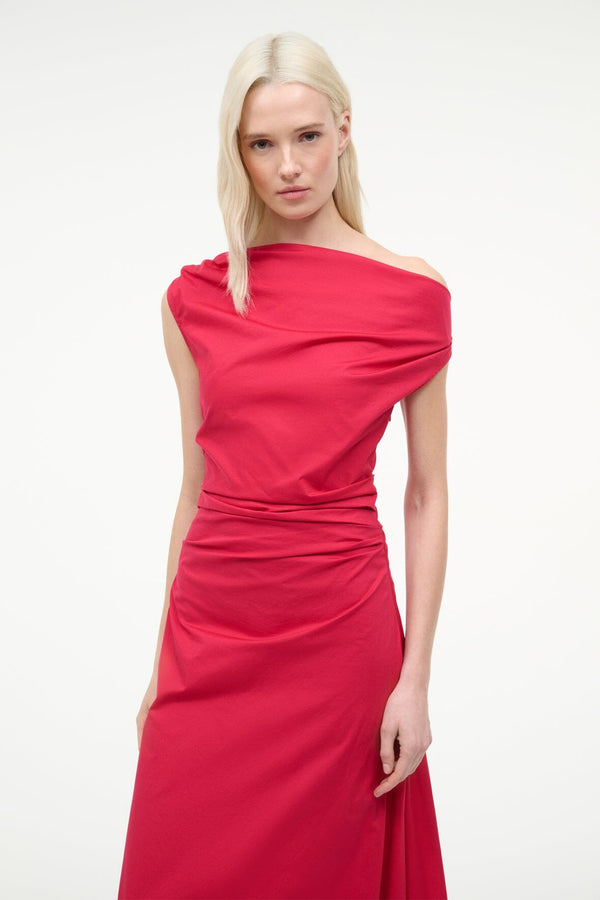 Staud PHARE MAXI DRESS CHERRY