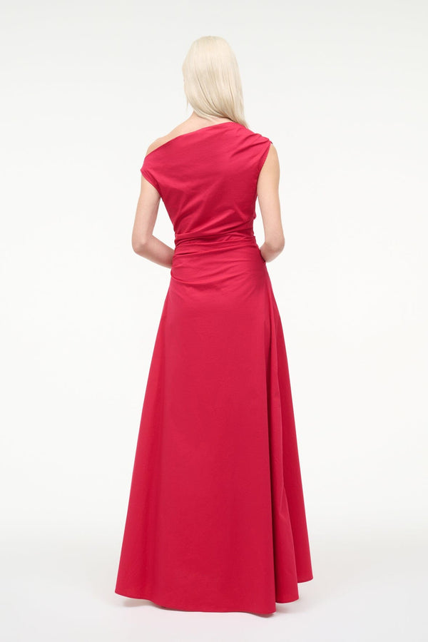 Staud PHARE MAXI DRESS CHERRY