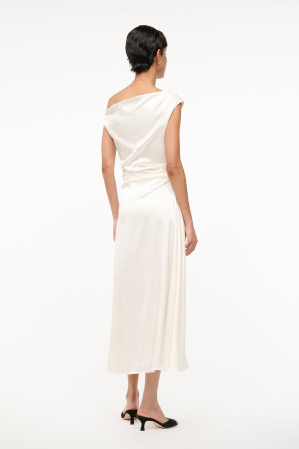 Staud PHARE SILK DRESS IVORY