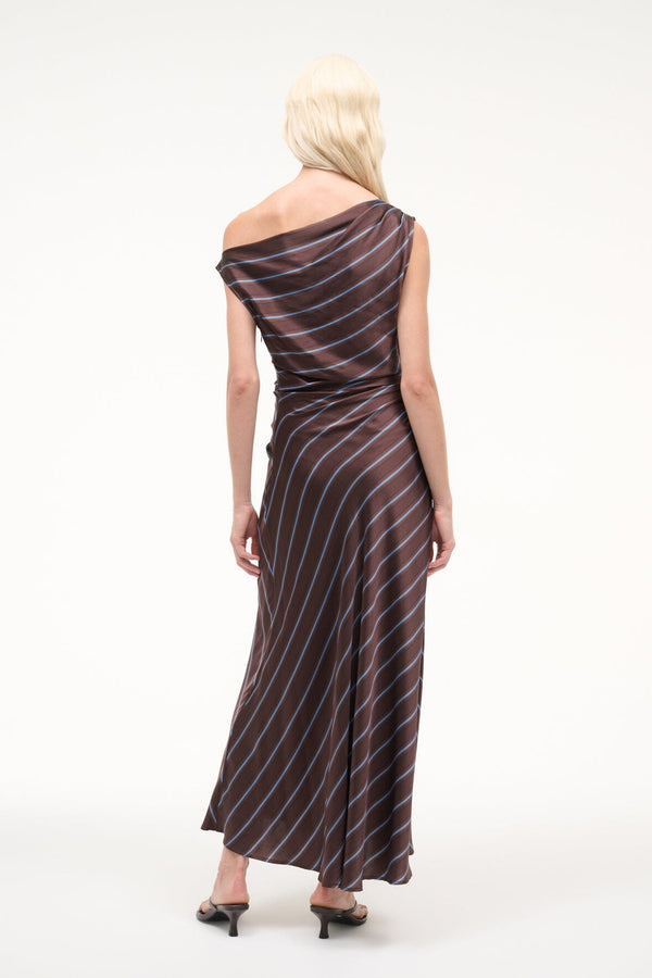 Staud PHARE SILK DRESS REDONDO STRIPE