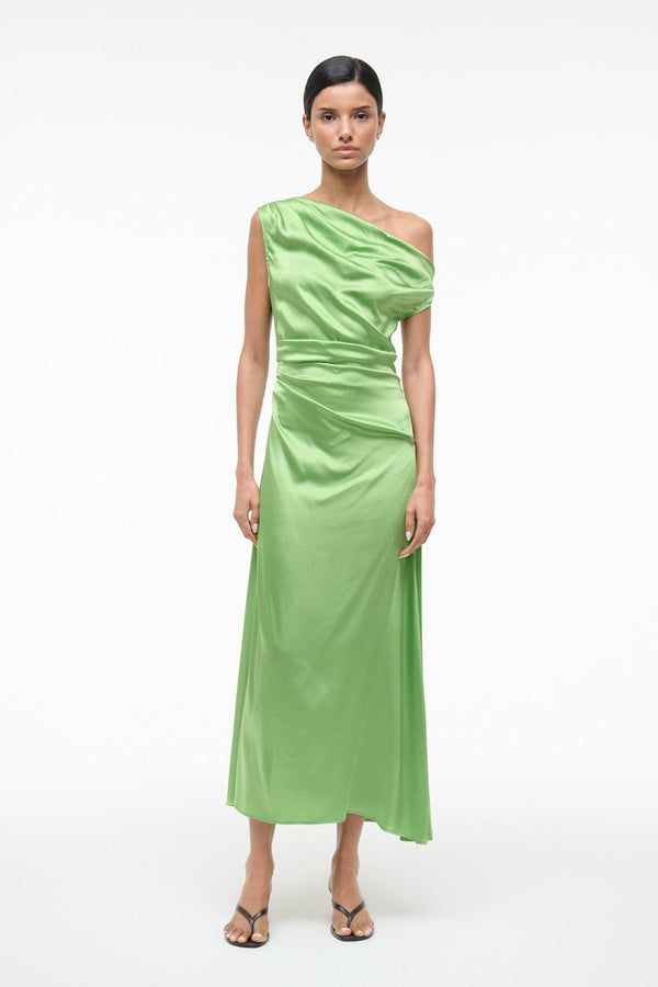 staud PHARE SILK DRESS SPROUT staud PHARE SILK DRESS SPROUT