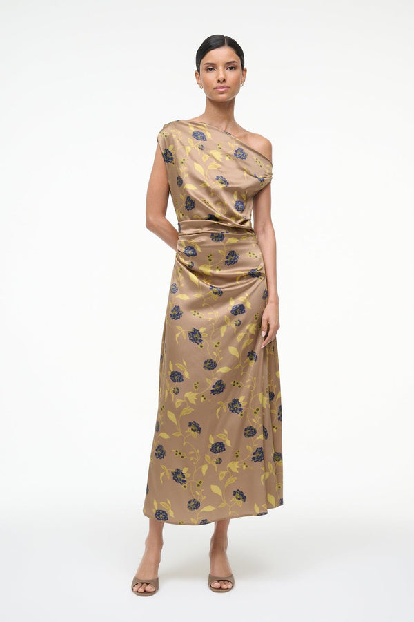 staud PHARE SILK DRESS VINTAGE FLORAL