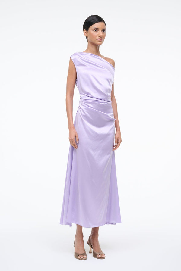 Staud PHARE SILK DRESS WISTERIA
