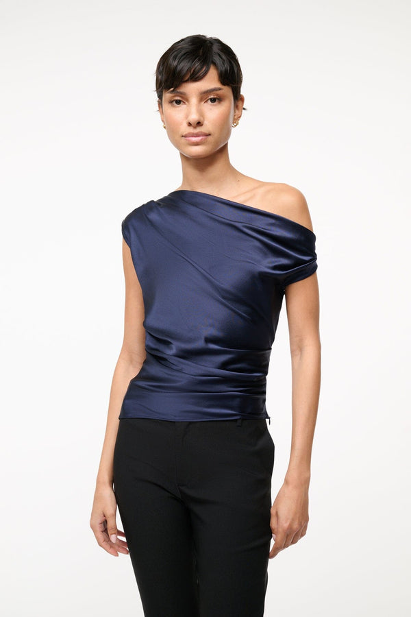 Staud PHARE SILK TOP NAVY