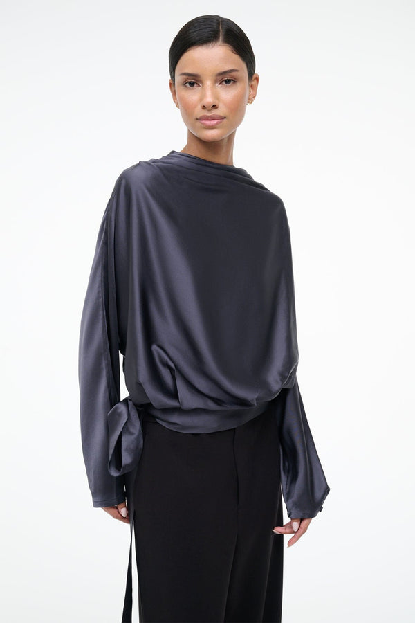 Staud PHOEBE SILK TOP NOCTURNE