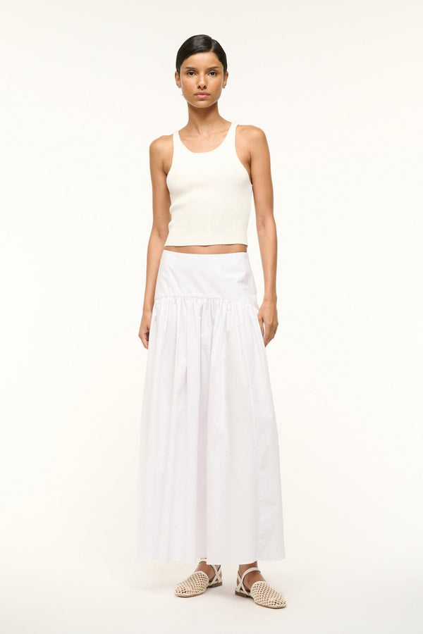 staud PROCIDA SKIRT WHITE