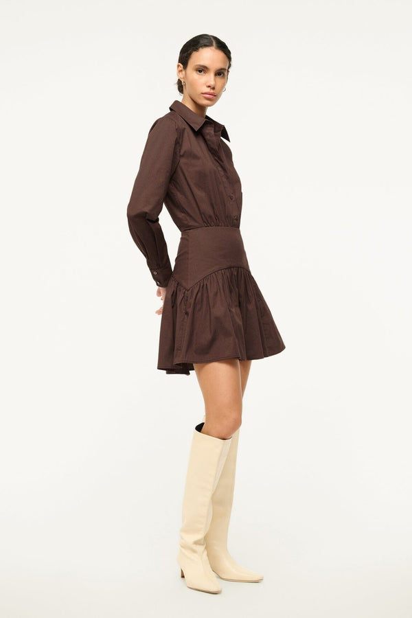 Staud ROCCO MINI DRESS EARTH