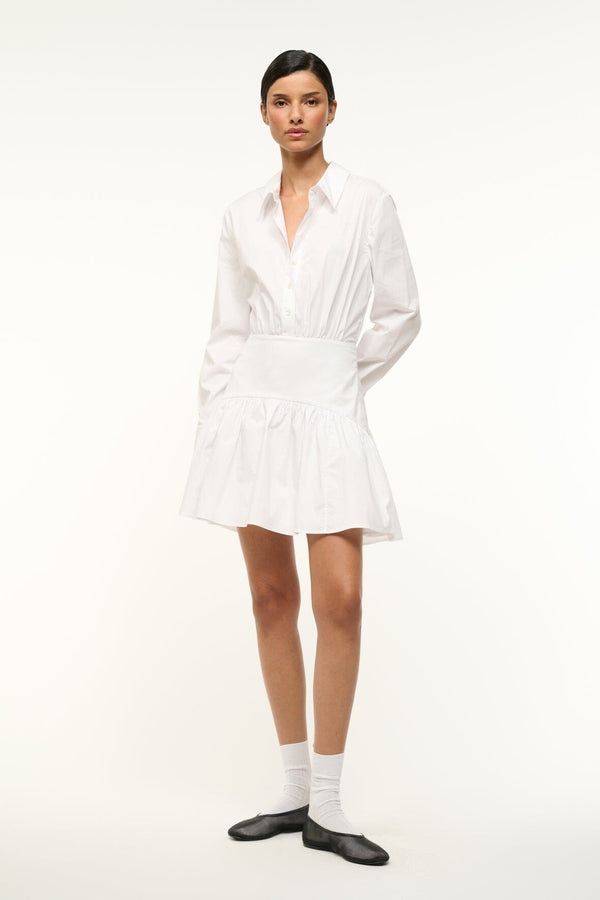 Staud ROCCO MINI DRESS WHITE