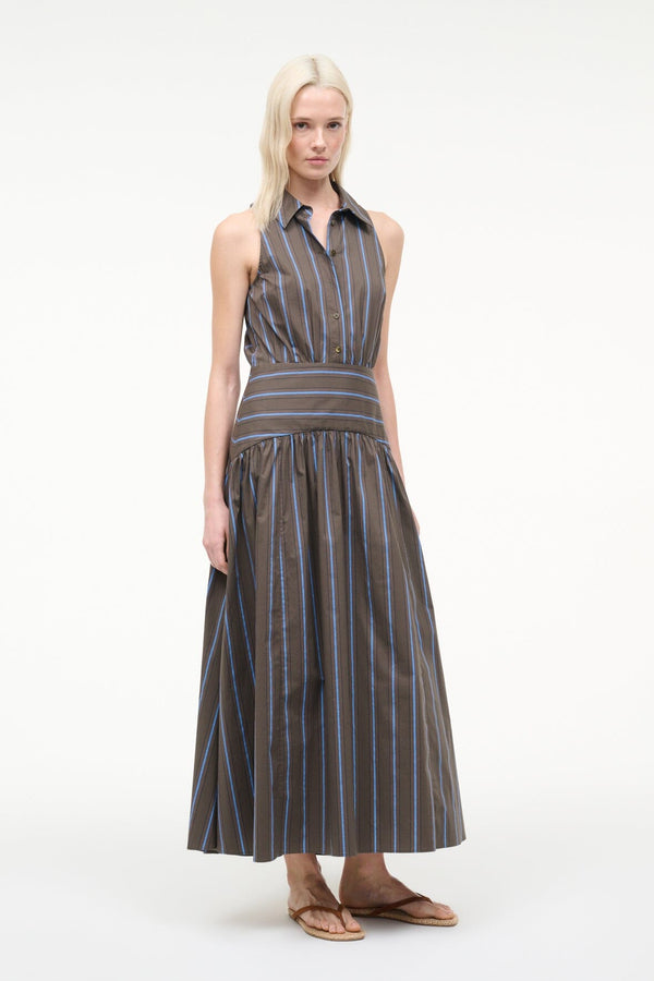 Staud ROMY DRESS HUNTINGTON STRIPE