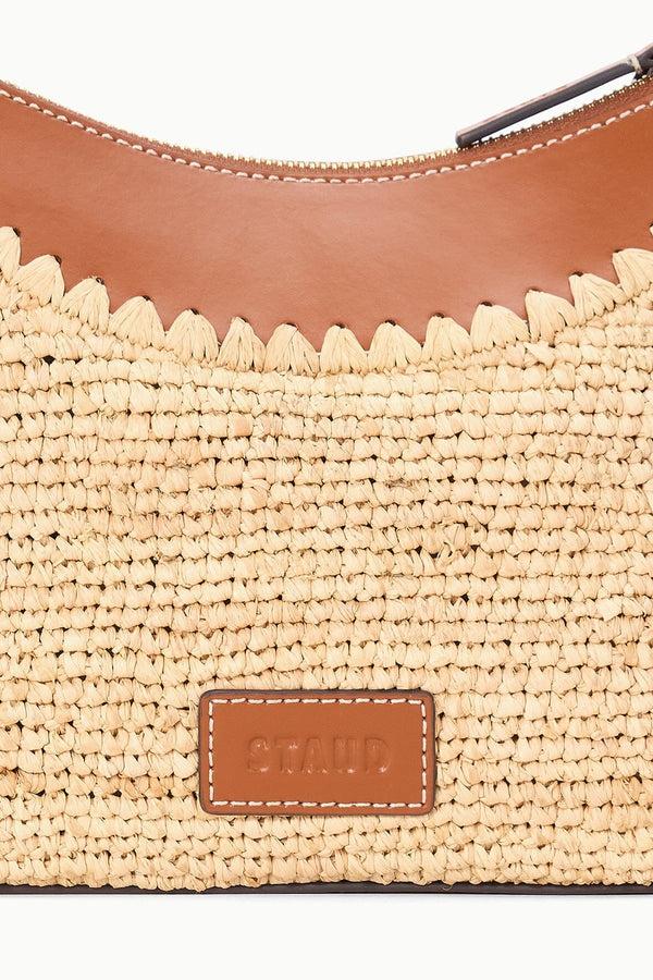 Staud ROWEY RAFFIA BAG NATURAL TAN