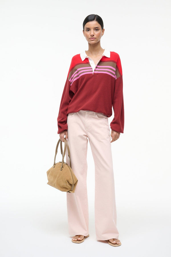 Staud SAIL TOP CARDINAL MULTI STRIPE