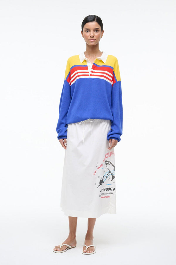 Staud SAIL TOP ROYAL MULTI STRIPE