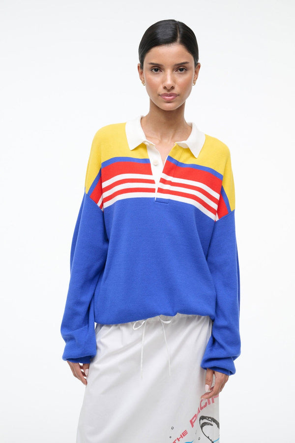 staud SAIL TOP ROYAL MULTI STRIPE