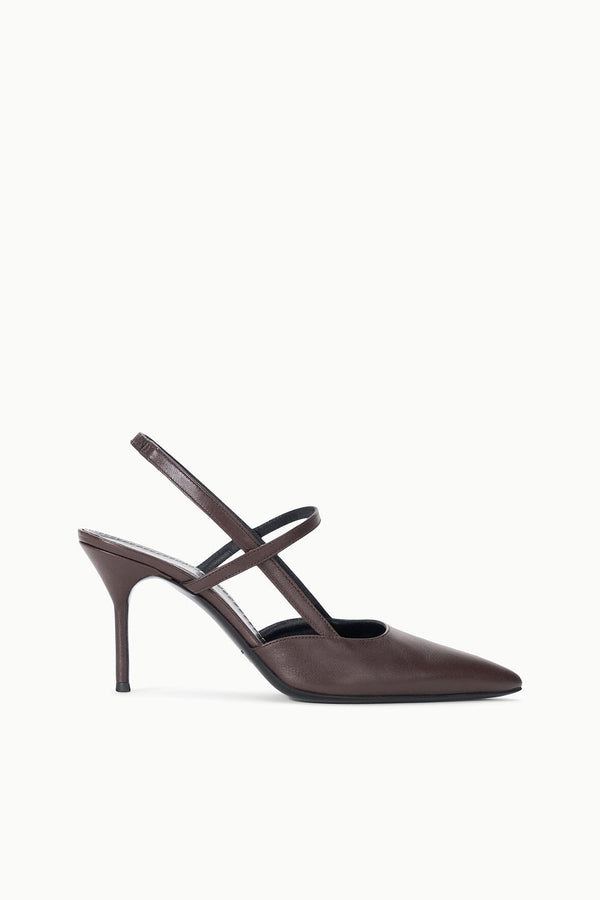 staud SEBASTIAN HIGH HEEL SLINGBACK ESPRESSO