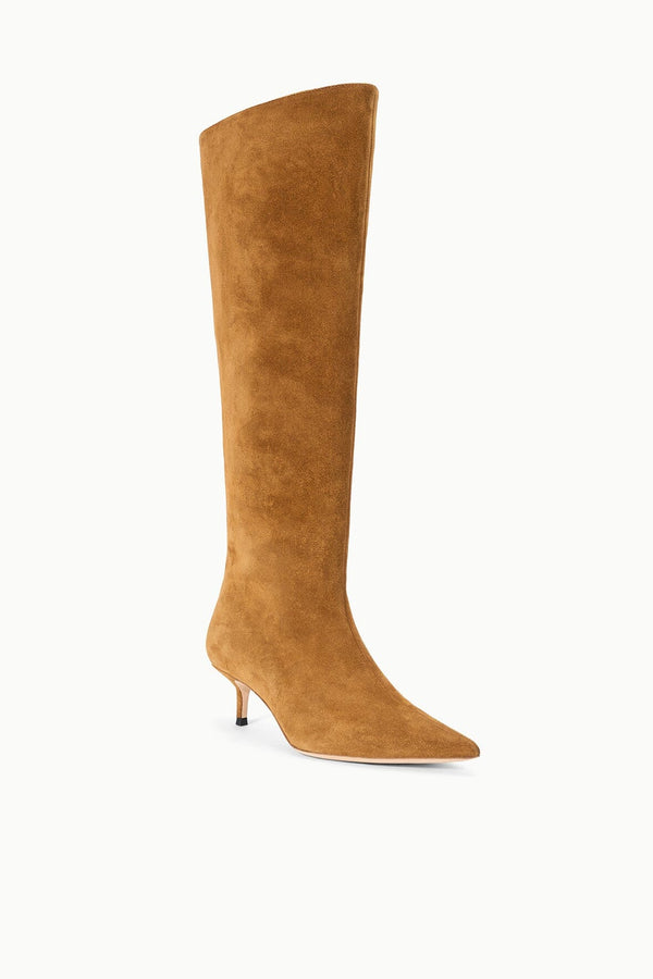 Staud SEBASTIAN KITTEN HEEL BOOT TAN
