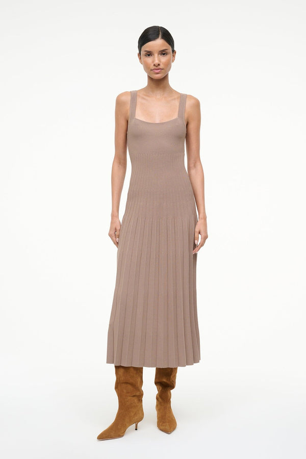 Staud SEBASTIAN KITTEN HEEL BOOT TAN