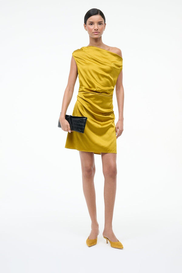 Staud SEBASTIAN KITTEN HEEL MULE GOLDENROD