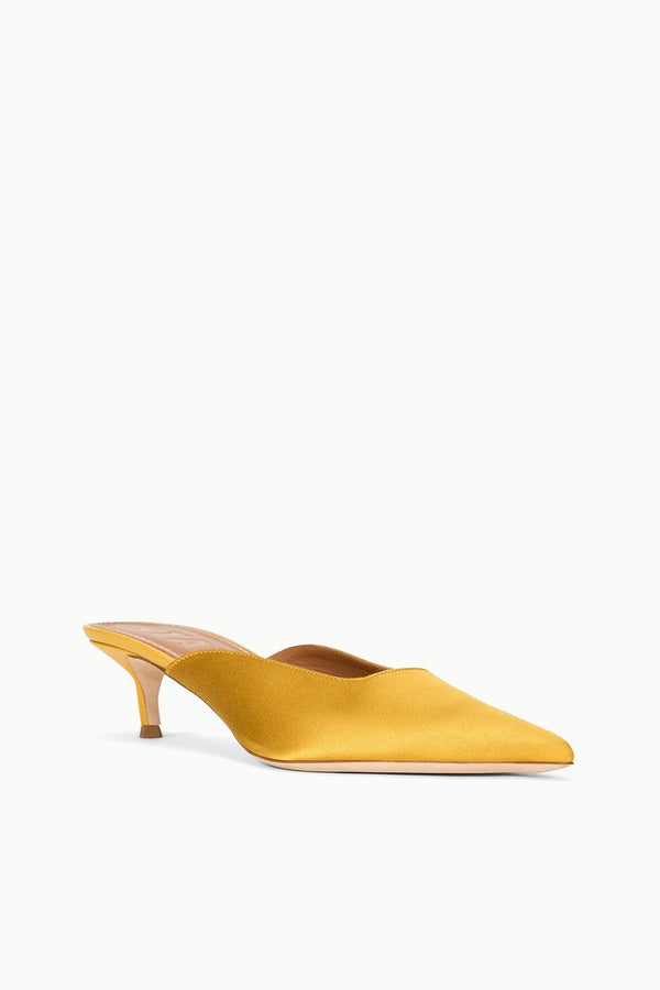 Staud SEBASTIAN KITTEN HEEL MULE GOLDENROD