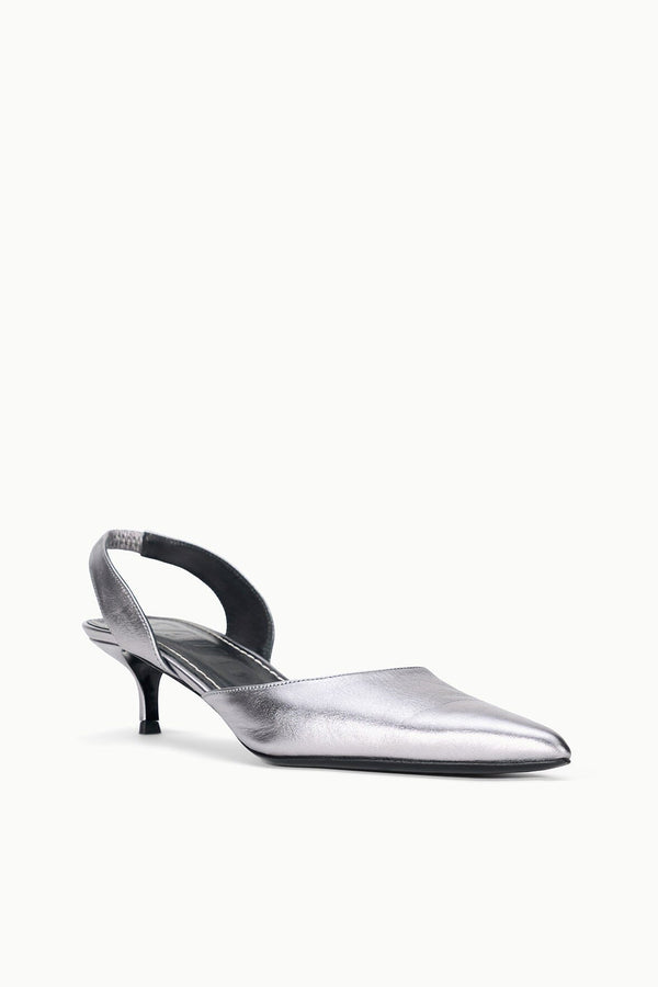Staud SEBASTIAN SLINGBACK PEWTER