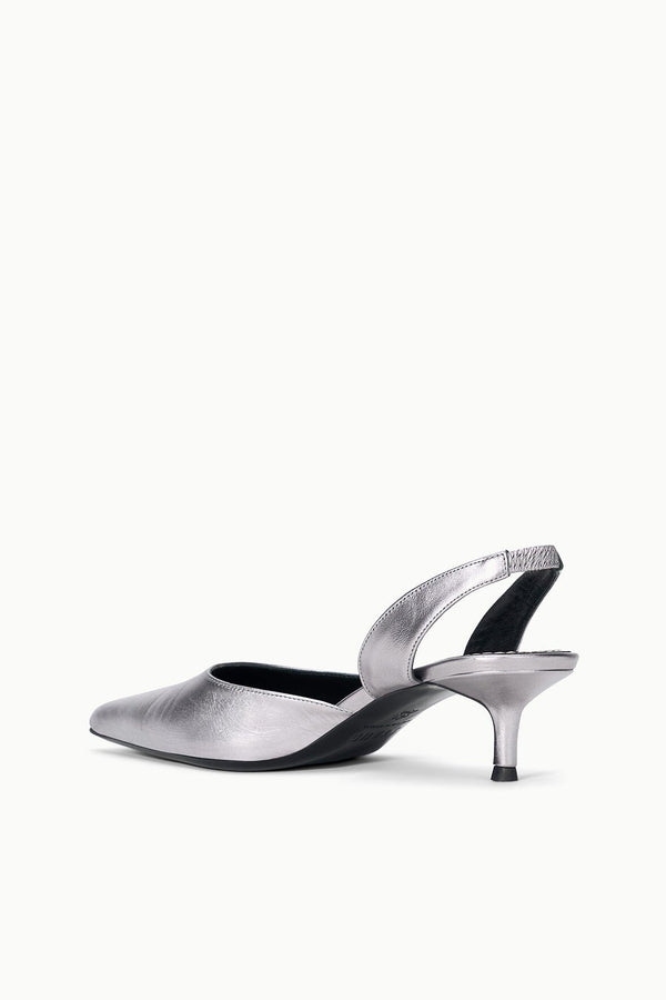 Staud SEBASTIAN SLINGBACK PEWTER