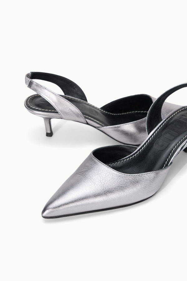 Staud SEBASTIAN SLINGBACK PEWTER