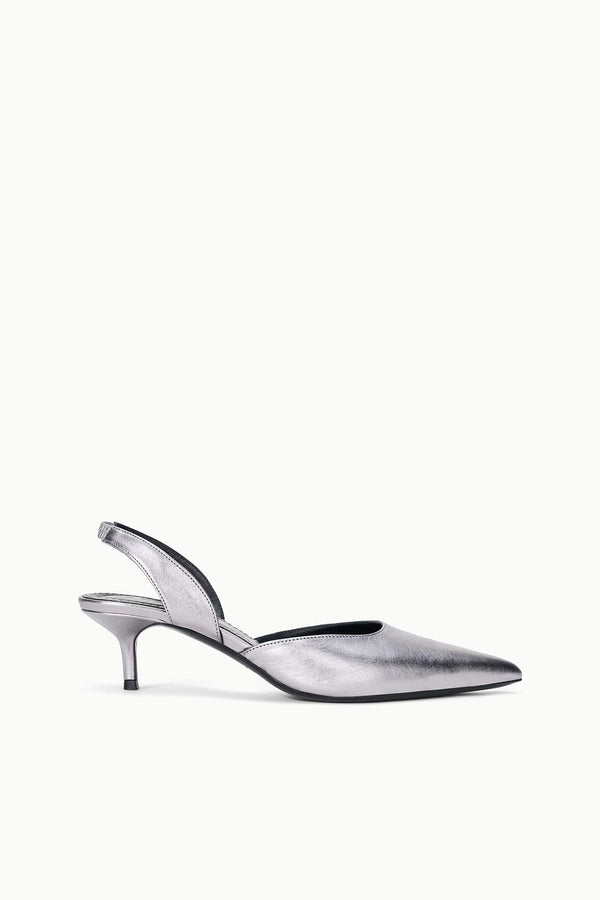 staud SEBASTIAN SLINGBACK PEWTER
