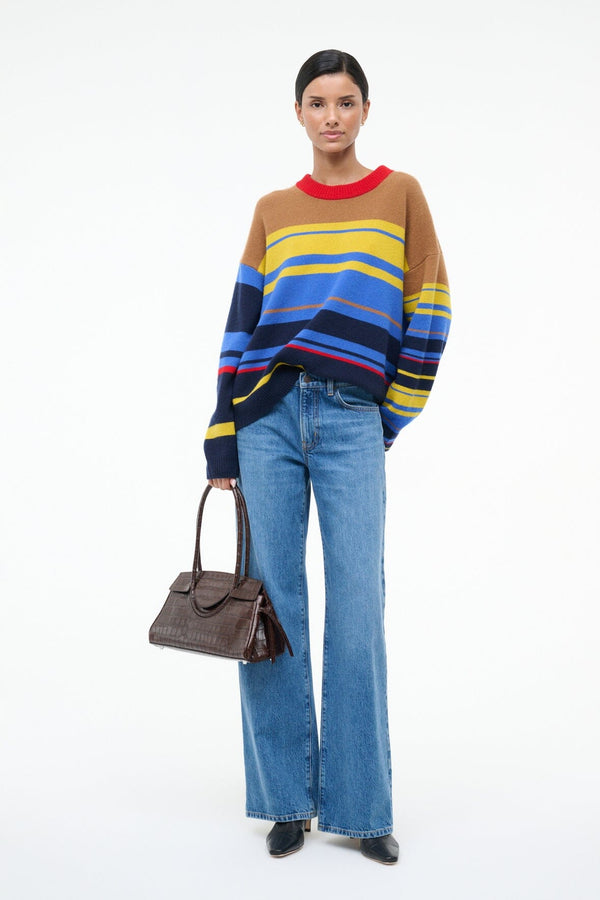 staud SERRANO CASHMERE RELAXED CREW ANALOG