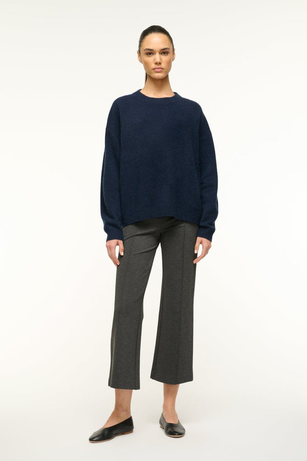 Staud SERRANO CASHMERE RELAXED CREW NAVY