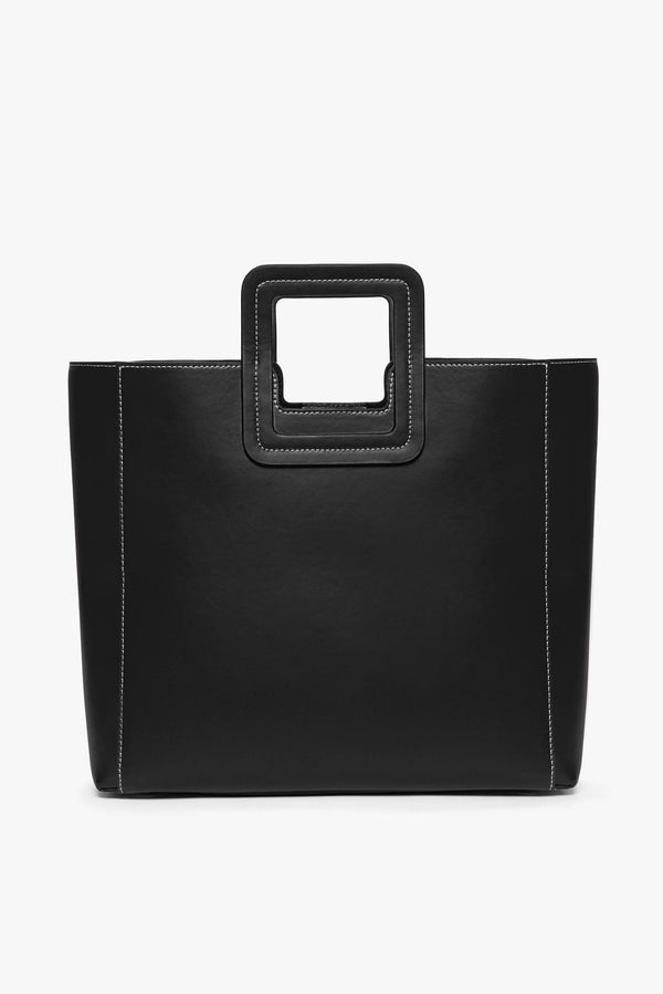 Staud SHIRLEY LEATHER BAG BLACK