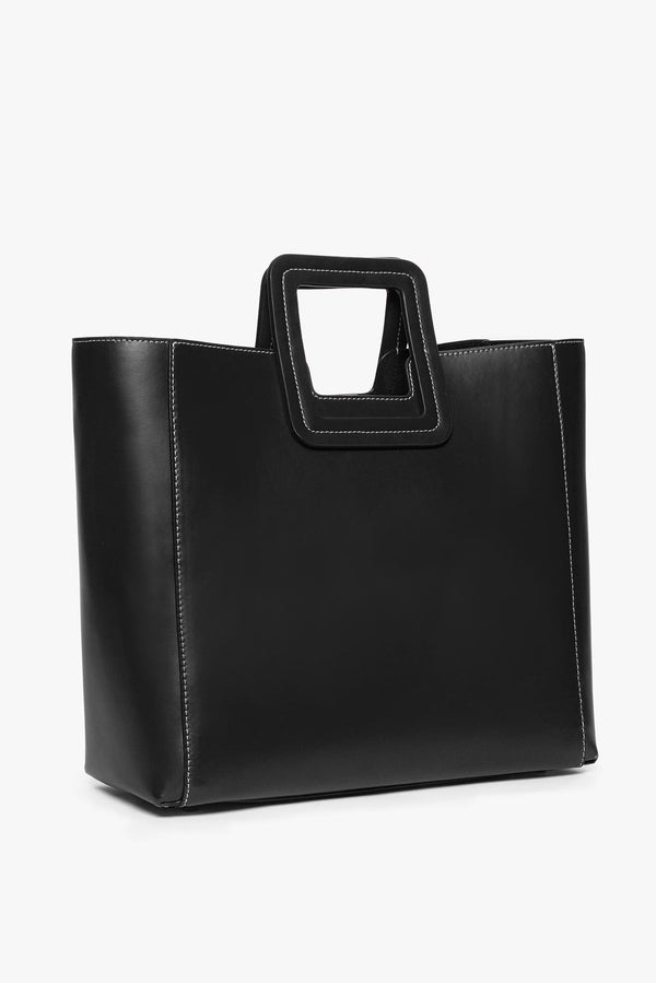 Staud SHIRLEY LEATHER BAG BLACK