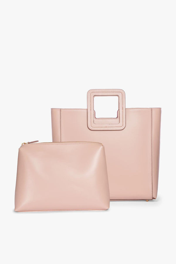 Staud SHIRLEY LEATHER BAG BLUSH