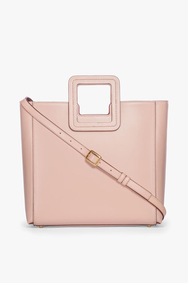staud SHIRLEY LEATHER BAG BLUSH