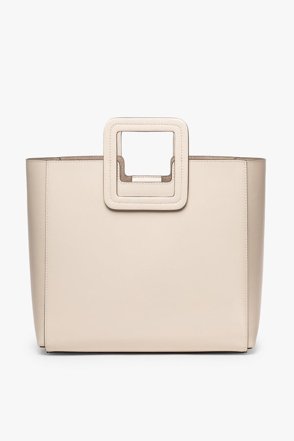 Staud SHIRLEY LEATHER BAG CREAM